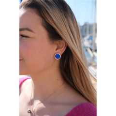 Boucles d'oreilles Puces rondes cercle or