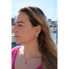 Boucles d'oreilles Puces rondes cercle or