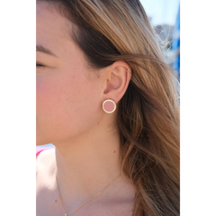 Boucles d'oreilles Puces rondes cercle or