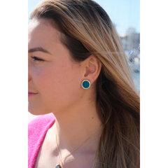 Boucles d'oreilles Puces rondes cercle or