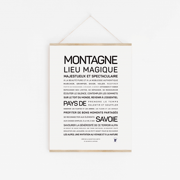 Affiche A4 - Montagne, Pays de Savoie