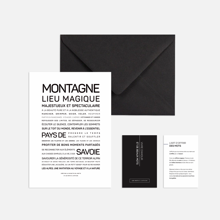 Carte - mini affiche Montagne, Pays de Savoie