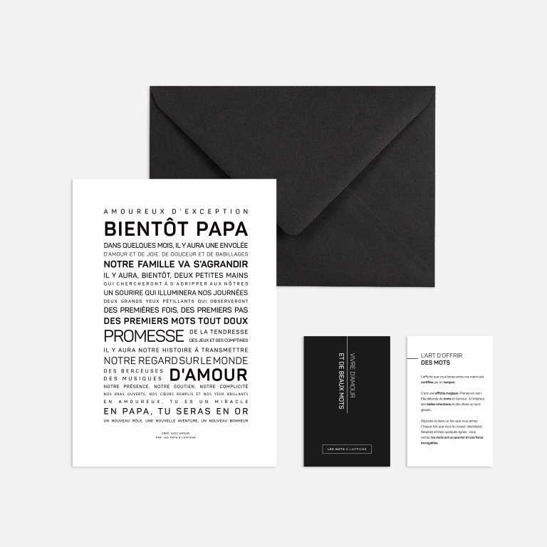 Carte - mini affiche Bientôt papa