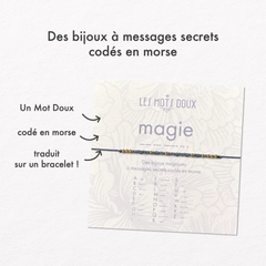 Bracelet code morse "Magie"