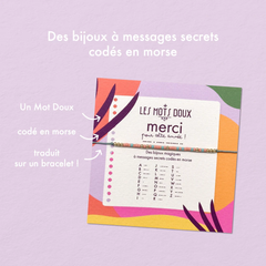 Bracelet code morse "Merci pour cette belle année"