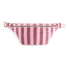 Sac banane Rayures Bordeau / Flamingo