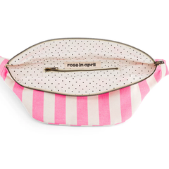 Sac banane Rayures Rose fluo