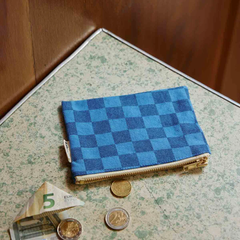 Porte-monnaie Marie Damier Bleu grec / Bleu navy