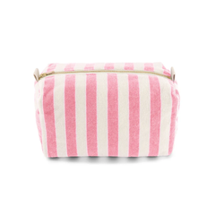 Trousse de toilette Vic - Coton éponge - Rayures Strawberry