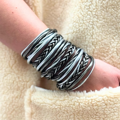 Bracelet Jonc Bouddhiste Mantra - Silver