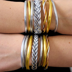 Bracelet Jonc Bouddhiste Mantra - Silver