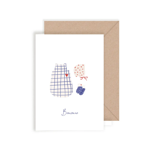 Carte double Naissance garçon