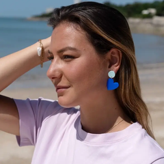 Boucles d'oreilles Coeurs Bicolores