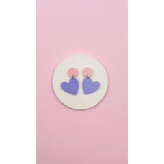 Boucles d'oreilles Coeurs Bicolores