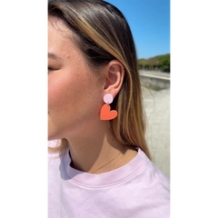 Boucles d'oreilles Coeurs Bicolores