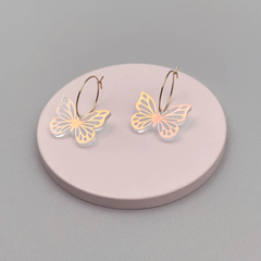 Boucles d'oreilles Créoles Papillons