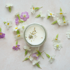 Bougie parfumée artisanale cire végétale - Linge frais