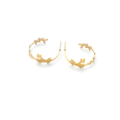 Petites boucles d'oreilles créoles Herbes folles