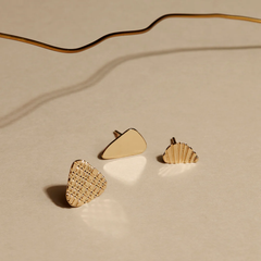 Set de 3 petites boucles d'oreilles Rochers