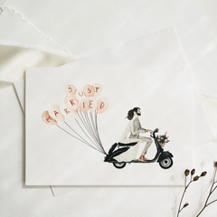 Carte de voeux Just married | Scooter