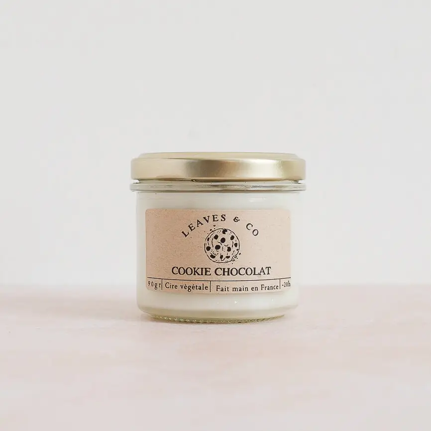 Bougie parfumée artisanale cire végétale - Cookie chocolat