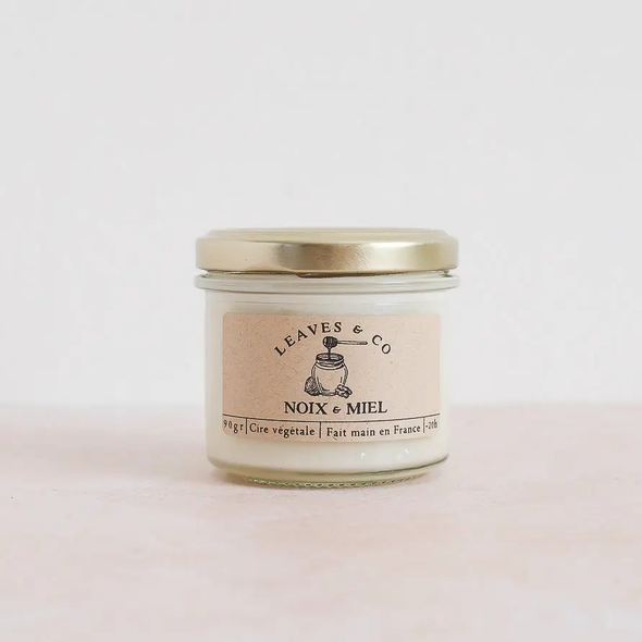 Bougie parfumée artisanale cire végétale - Noix & Miel