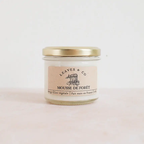 Bougie parfumée artisanale cire végétale - Mousse de forêt