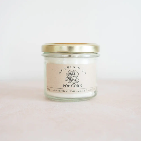 Bougie parfumée artisanale cire végétale - Pop Corn