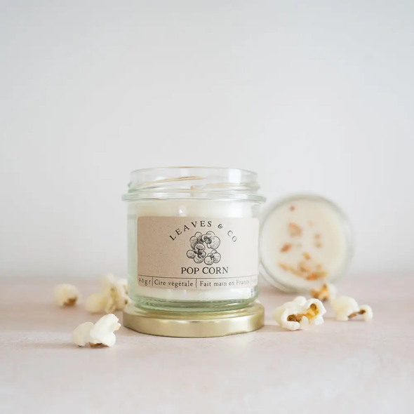 Bougie parfumée artisanale cire végétale - Pop Corn