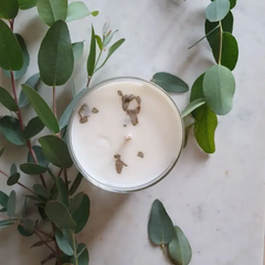 Bougie parfumée artisanale cire végétale - Eucalyptus
