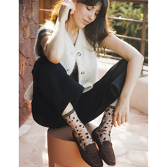 Chaussettes transparentes Lac Givré Brune