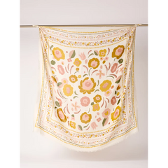 Foulard Balkans en Laine et Soie - Bronze