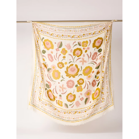 Foulard Balkans en Laine et Soie - Bronze