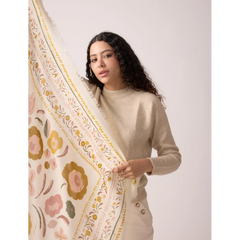 Foulard Balkans en Laine et Soie - Bronze