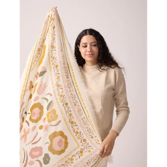Foulard Balkans en Laine et Soie - Bronze