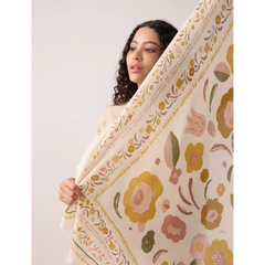 Foulard Balkans en Laine et Soie - Bronze