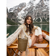Foulard Balkans en Laine et Soie - Bronze