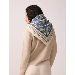 Foulard Indiennes Twill de coton - Bleu orage