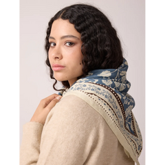 Foulard Indiennes Twill de coton - Bleu orage