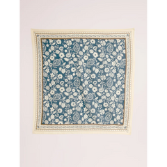 Foulard Indiennes Twill de coton - Bleu orage