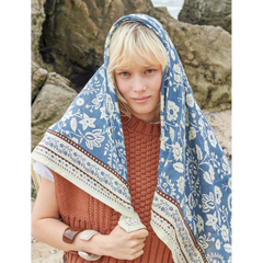 Foulard Indiennes Twill de coton - Bleu orage