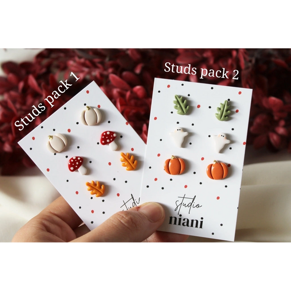 Trio clous d'oreilles automne