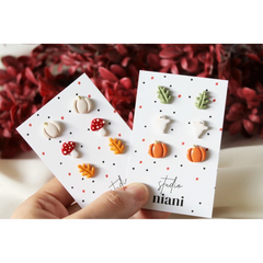 Trio clous d'oreilles automne
