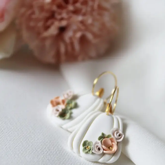 Boucles d'oreilles créoles - Citrouilles