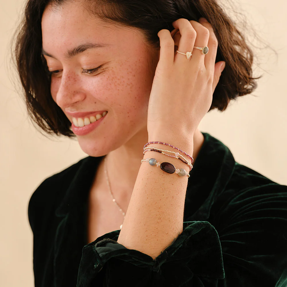 Bracelet Réflexion Quartz Rose