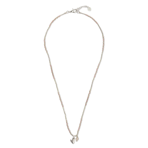 Collier Honorée Quartz Rose - Argenté