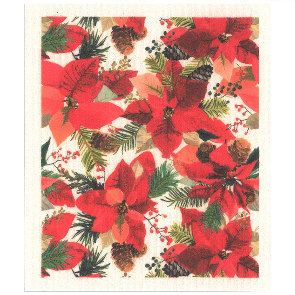 Essuie-tout Poinsettia rouges
