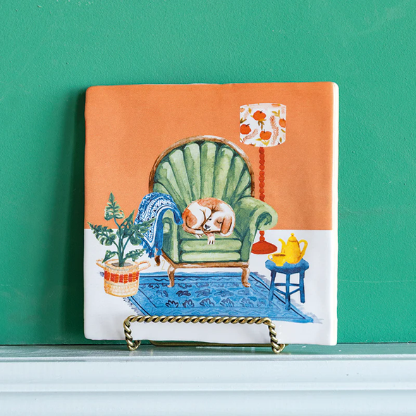 Carreau de céramique - Beware of the dog