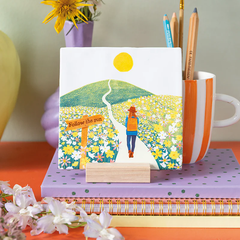 Carreau de céramique - Follow the sun