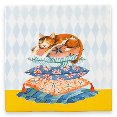 Carreau de céramique - Sleepy cat